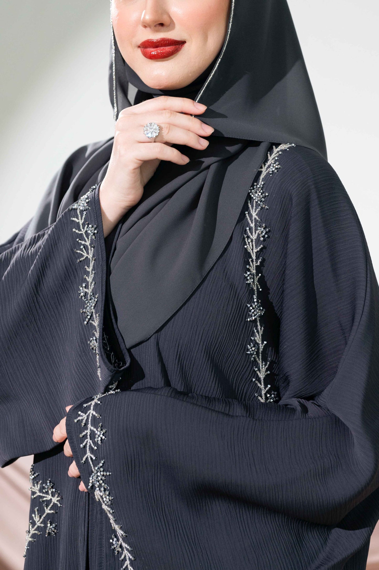 DELAYLI ABAYA DARK GREY