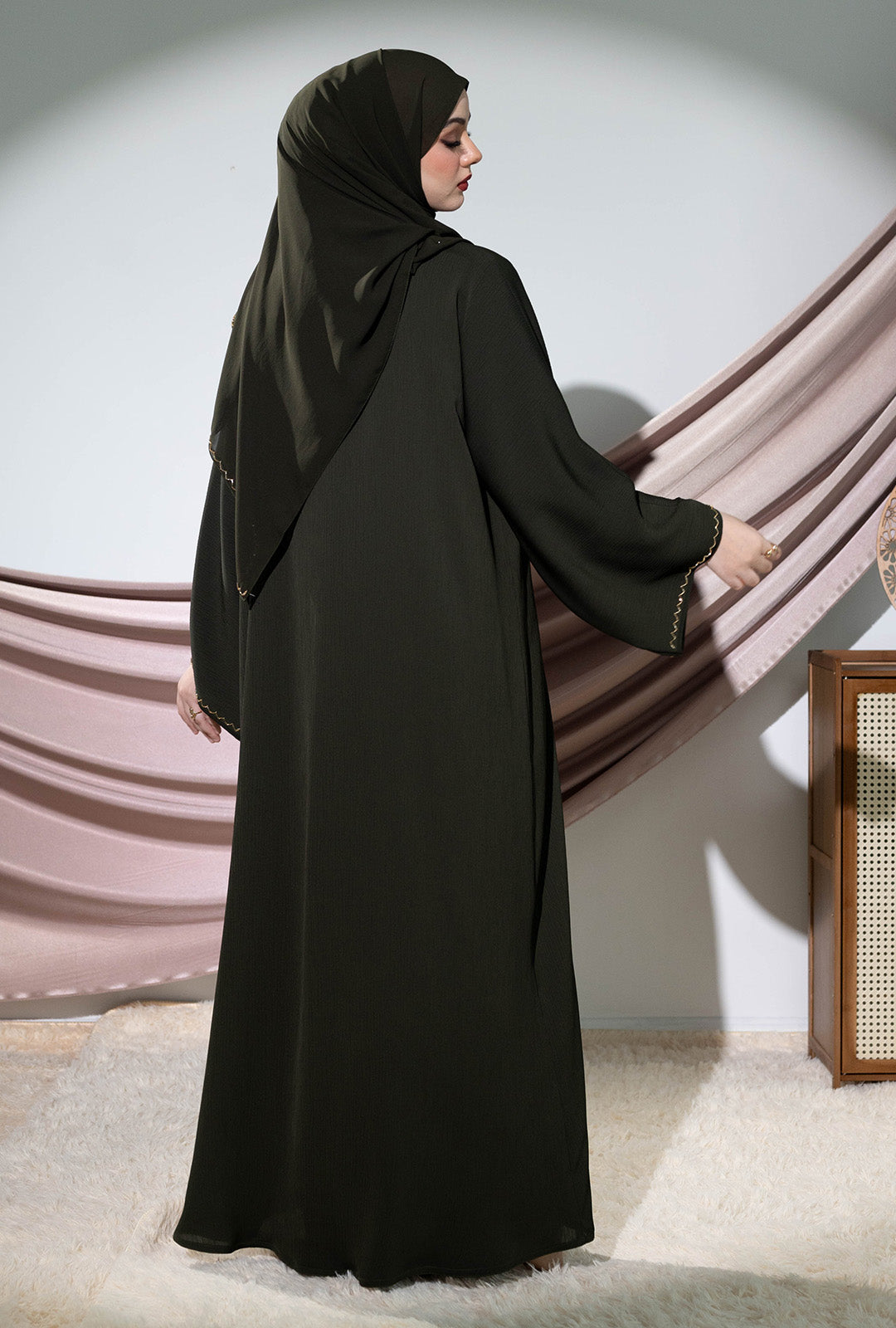 LEANDRA ABAYA DARK OLIVE