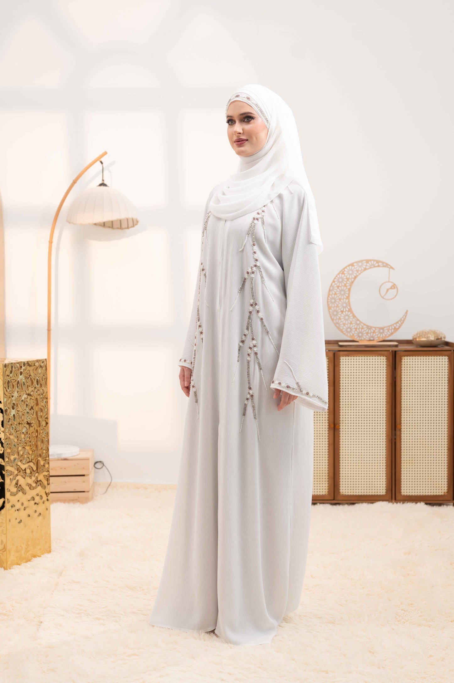 QUBRA ABAYA OFF WHITE
