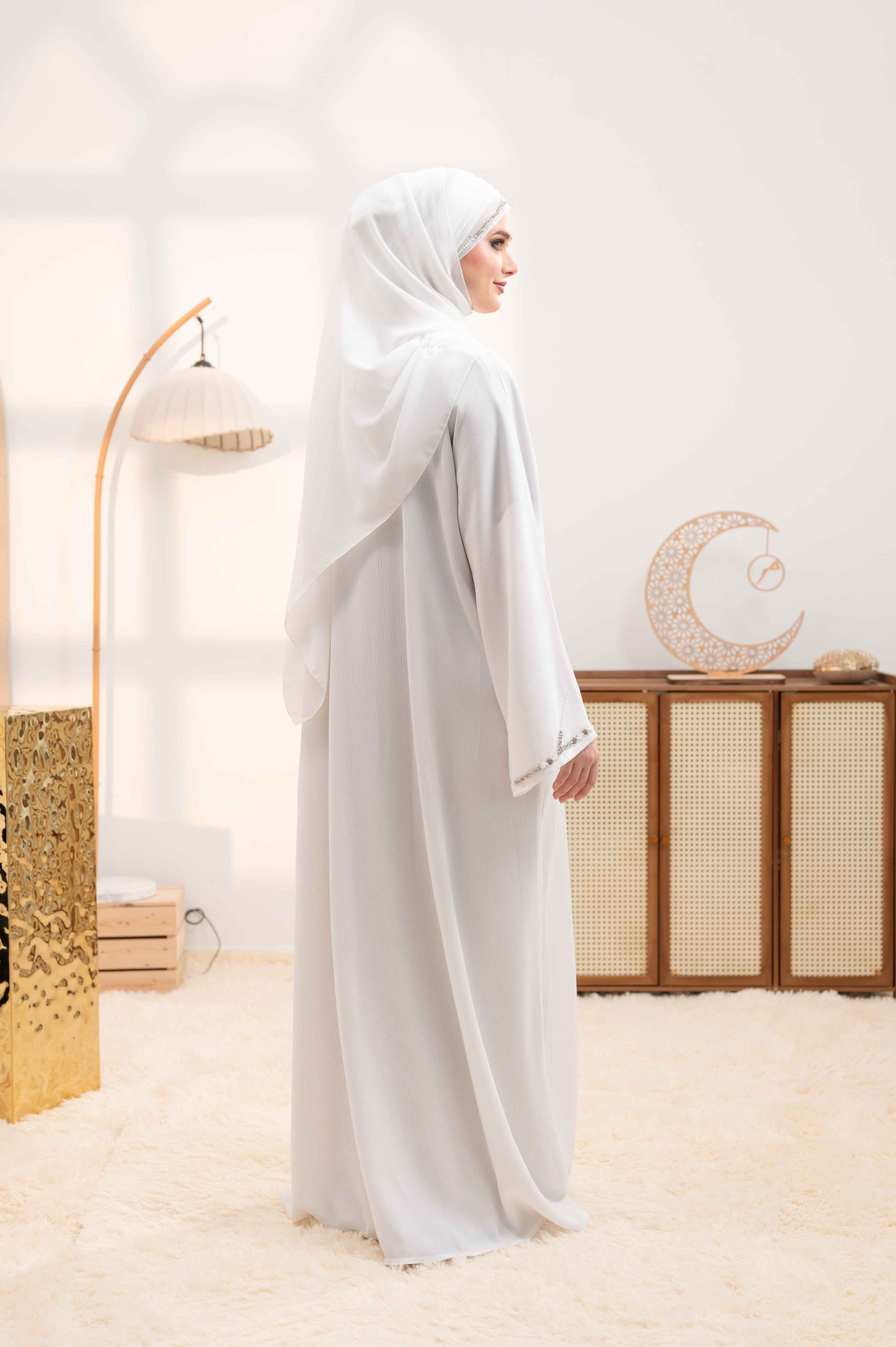 QUBRA ABAYA OFF WHITE
