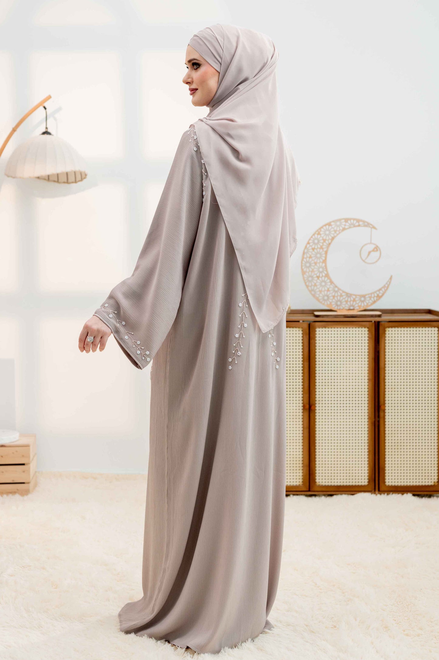 RIFA ABAYA NUDE GREY