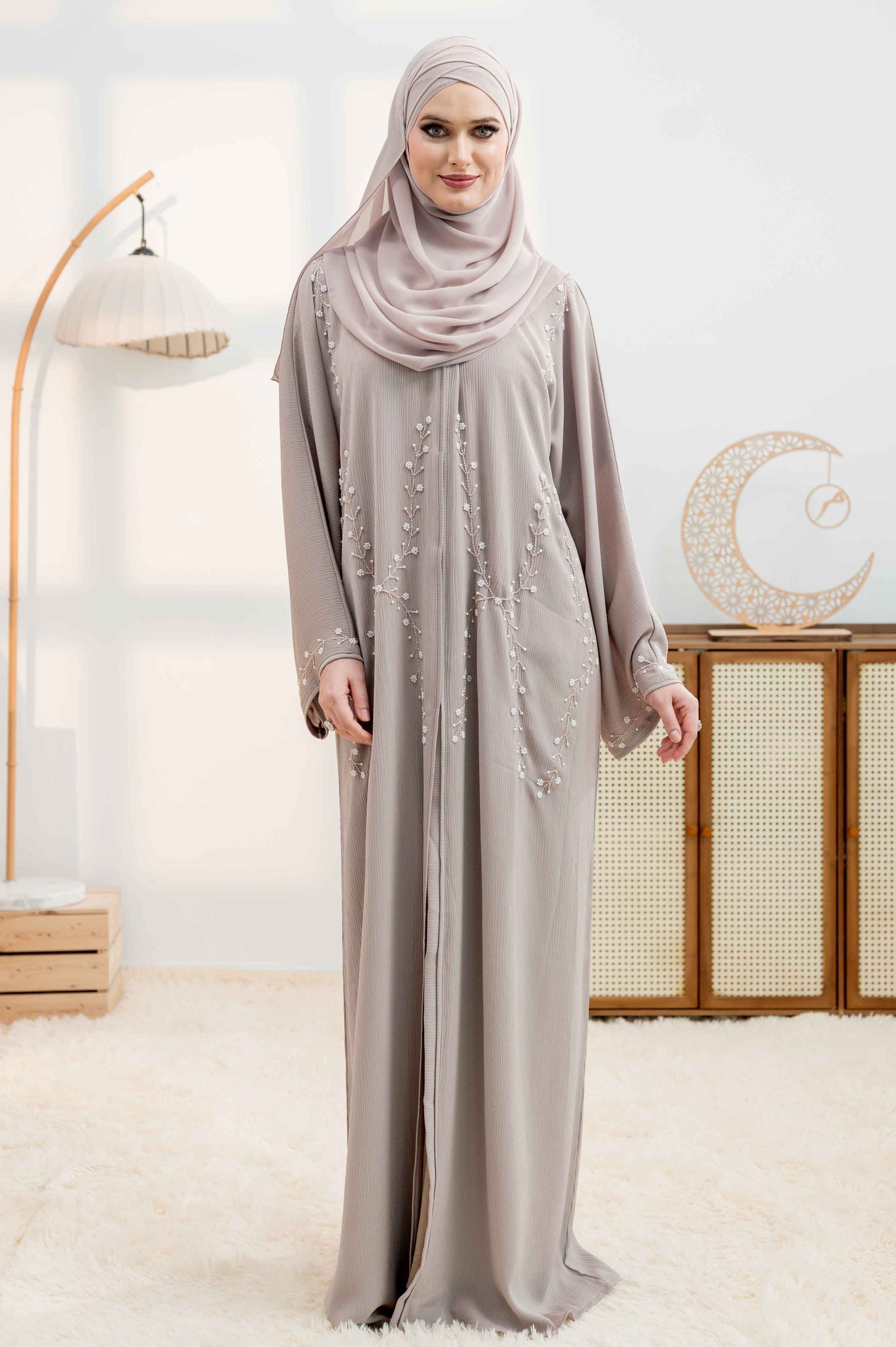 RIFA ABAYA NUDE GREY