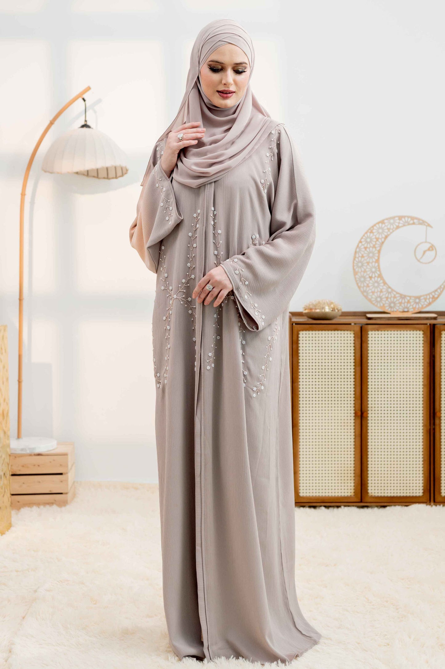 RIFA ABAYA NUDE GREY