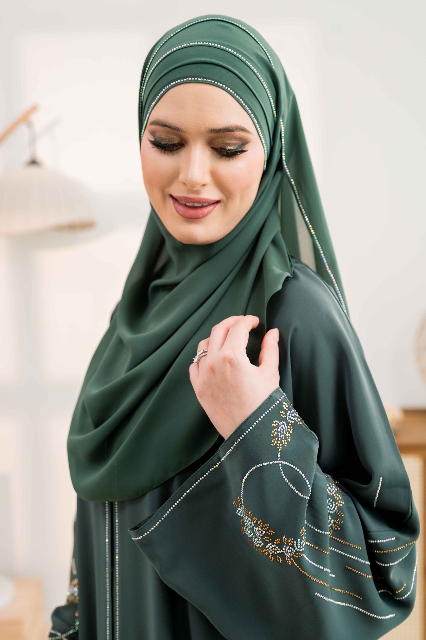 MAHEEM ABAYA DARK GREEN