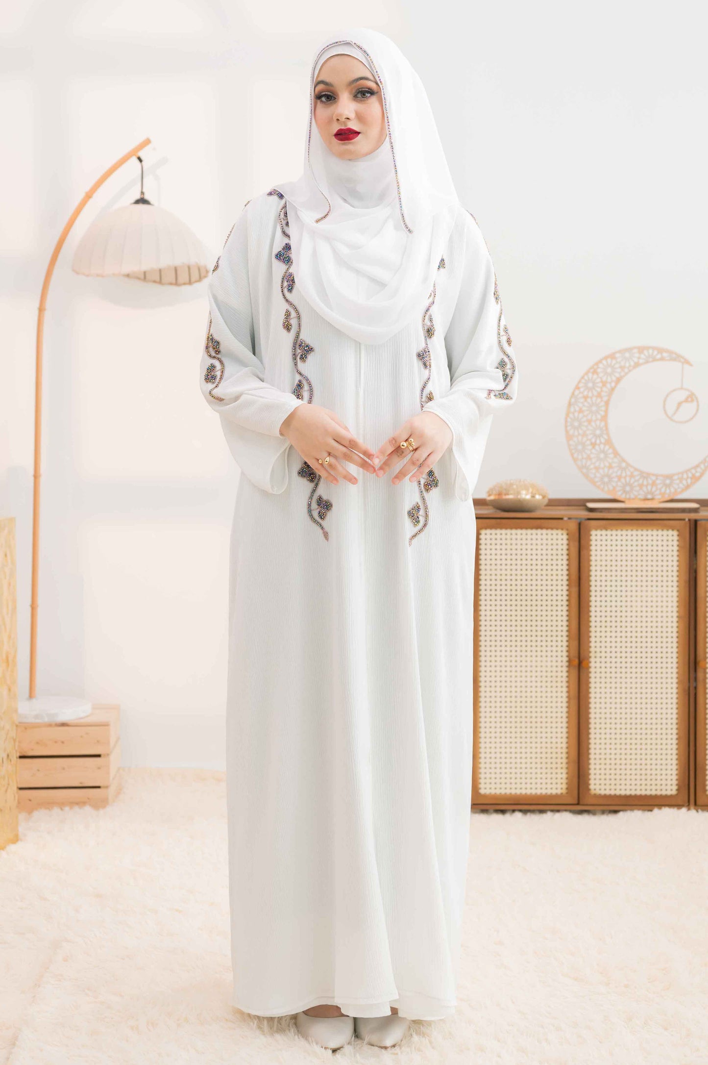 KAIZY ABAYA OFF WHITE