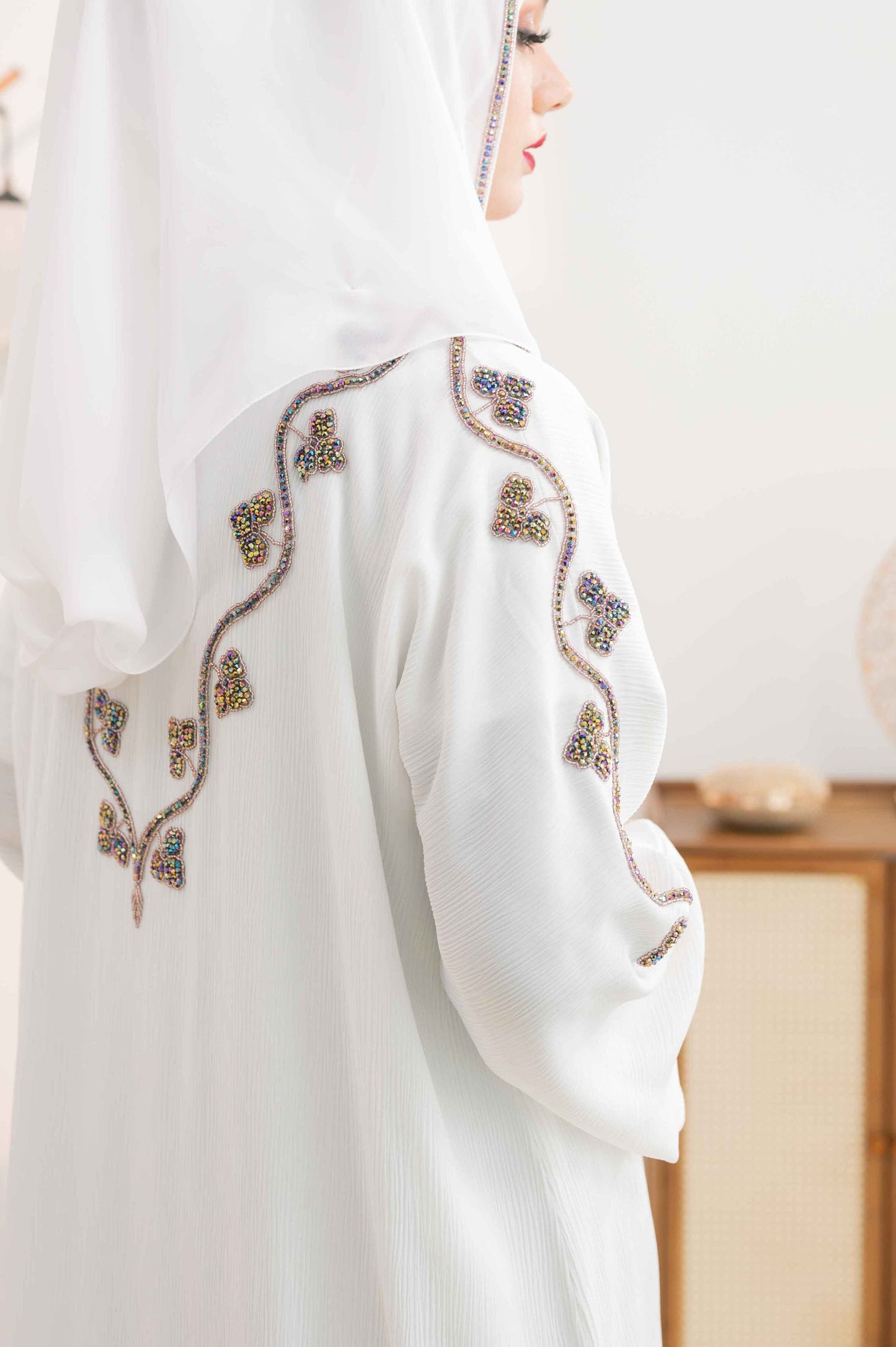 KAIZY ABAYA OFF WHITE
