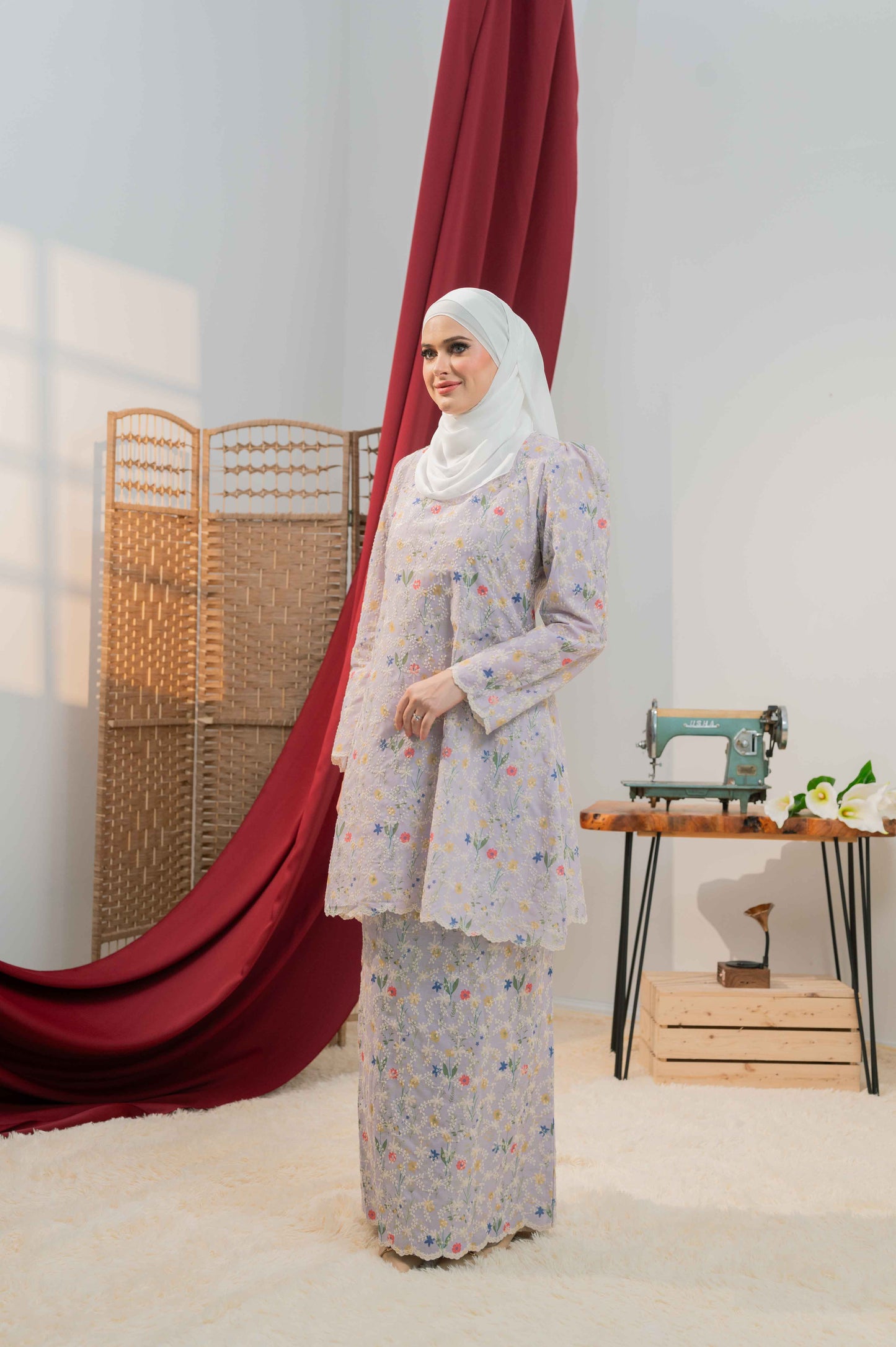 KURUNG KASEH MELATI LAVENDER FOG