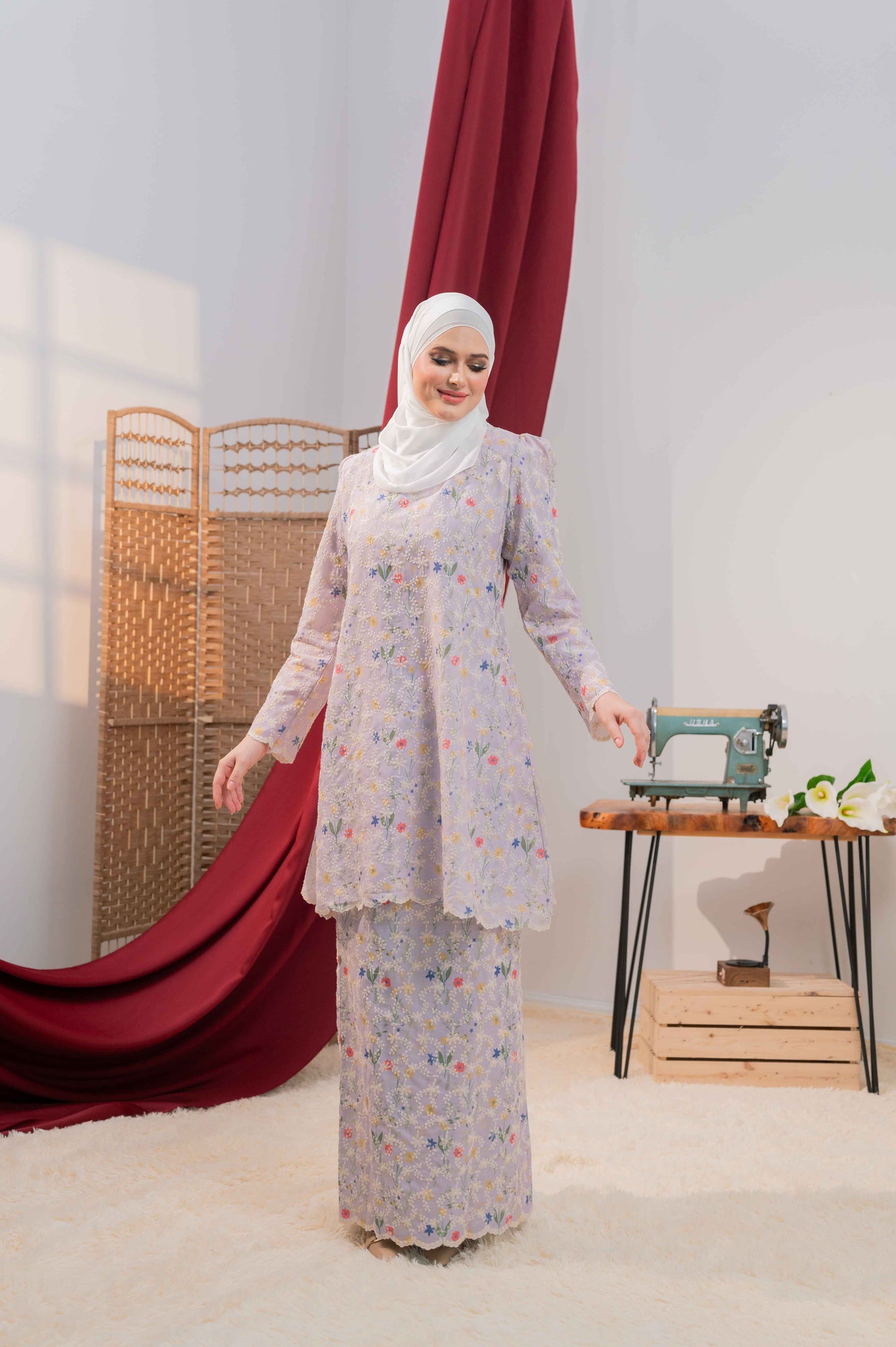 KURUNG KASEH MELATI LAVENDER FOG