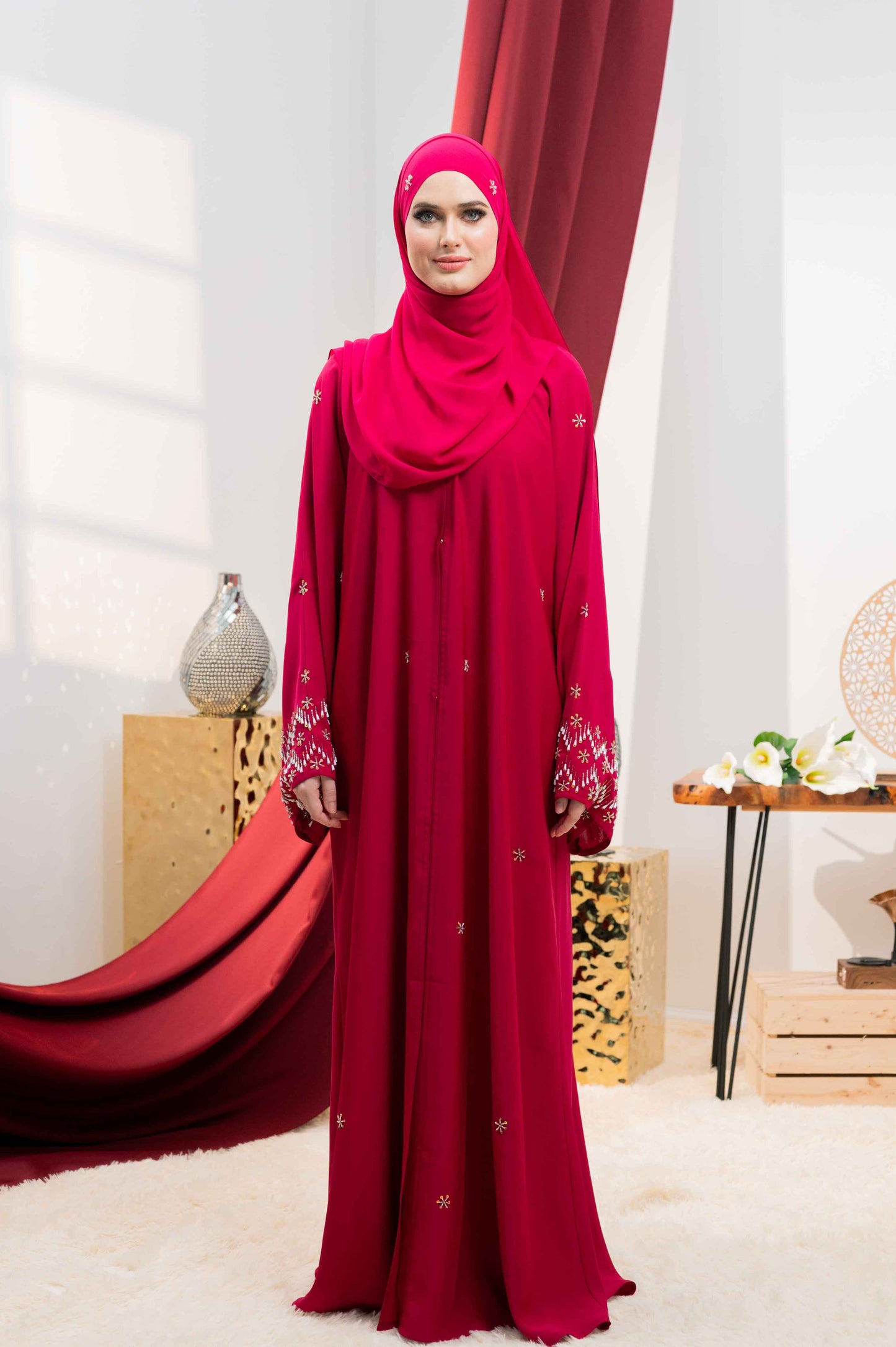 IRMEL ABAYA FUCHSIA PINK