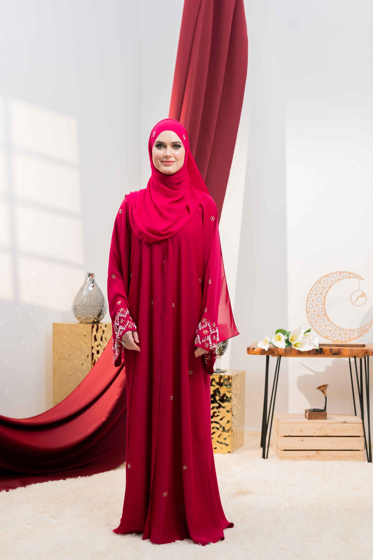 IRMEL ABAYA FUCHSIA PINK
