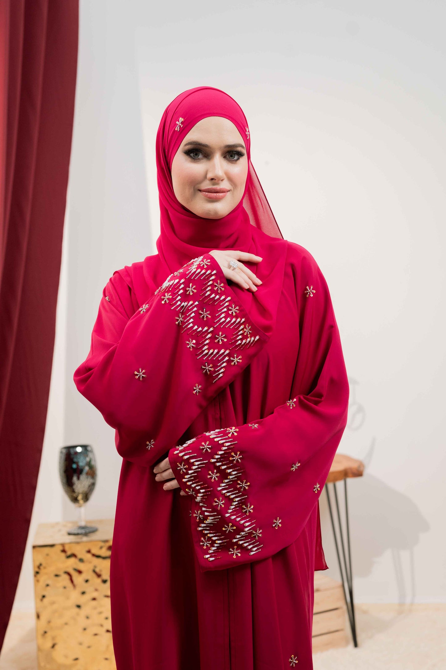 IRMEL ABAYA FUCHSIA PINK