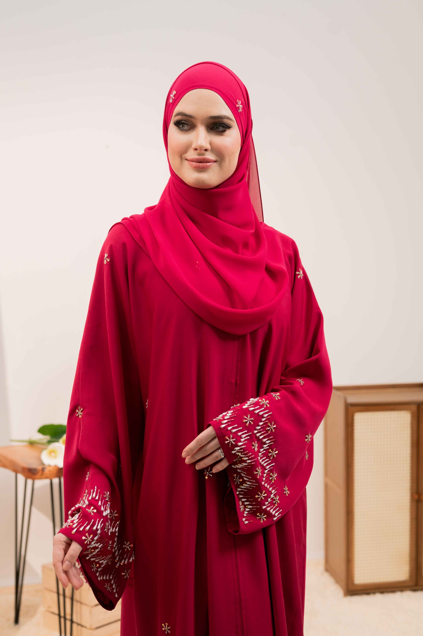 IRMEL ABAYA FUCHSIA PINK
