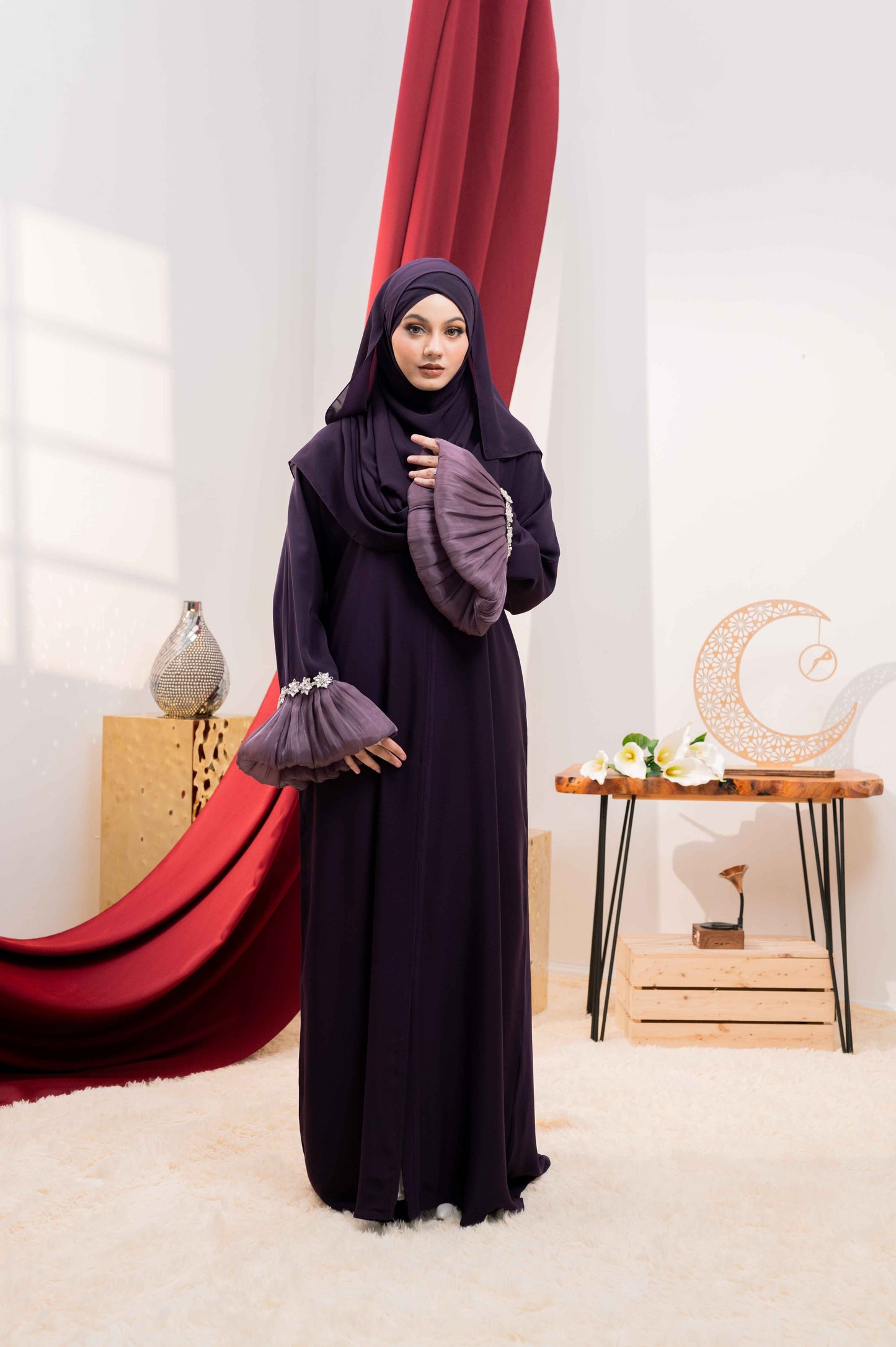 MIFTAH ABAYA EGGPLANT