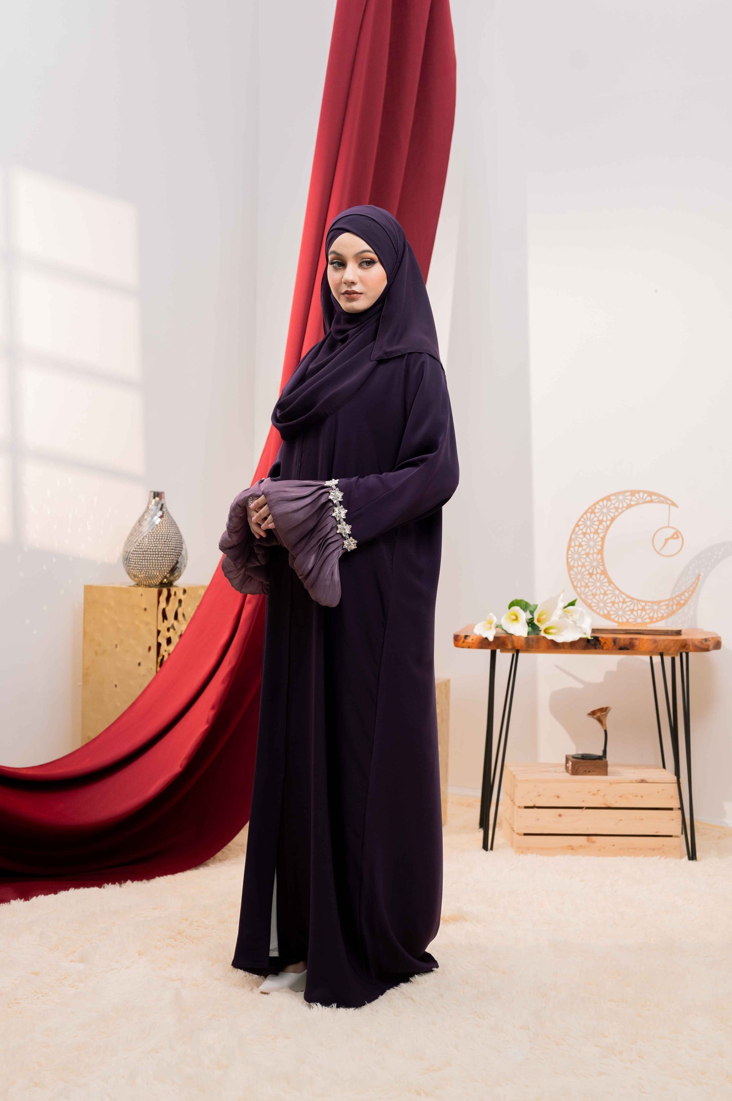 MIFTAH ABAYA EGGPLANT