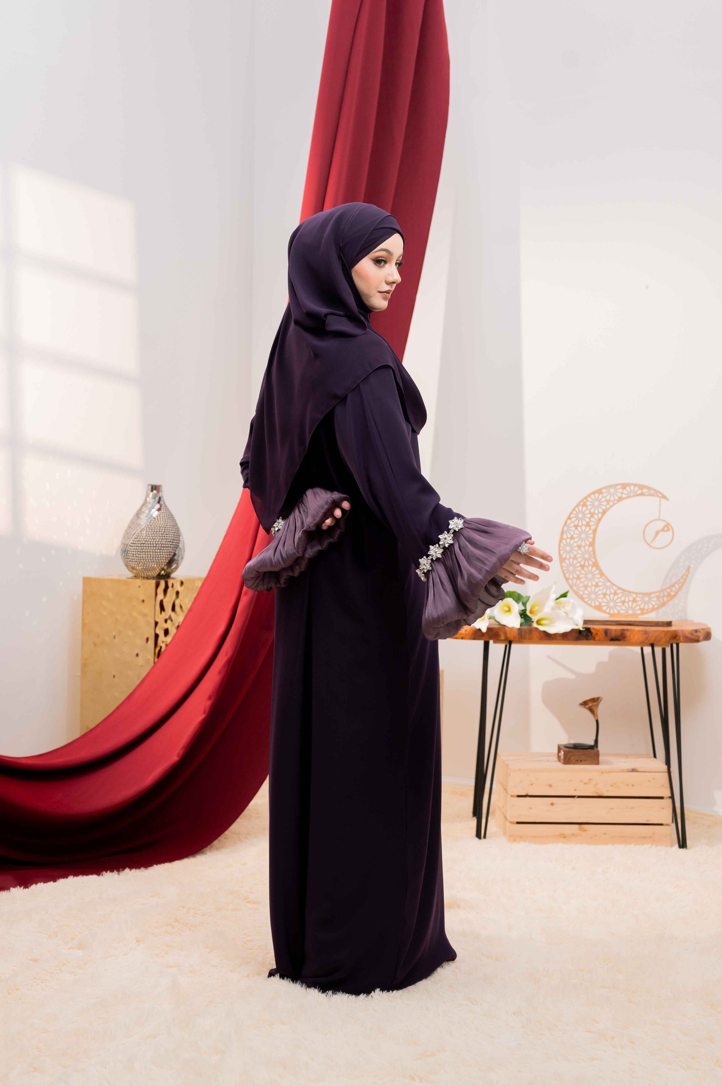 MIFTAH ABAYA EGGPLANT