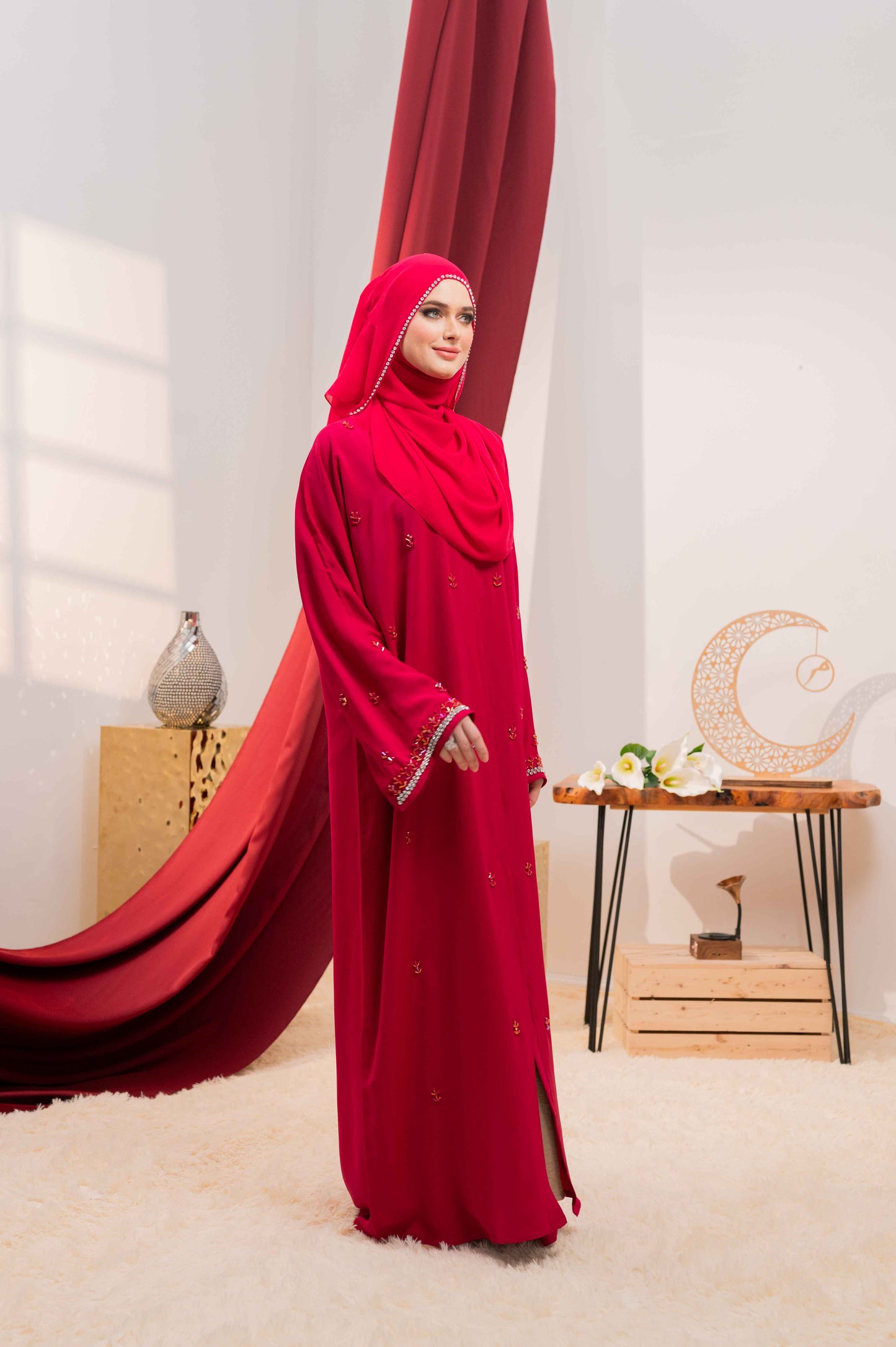 NASHIM ABAYA FUCHSIA PINK