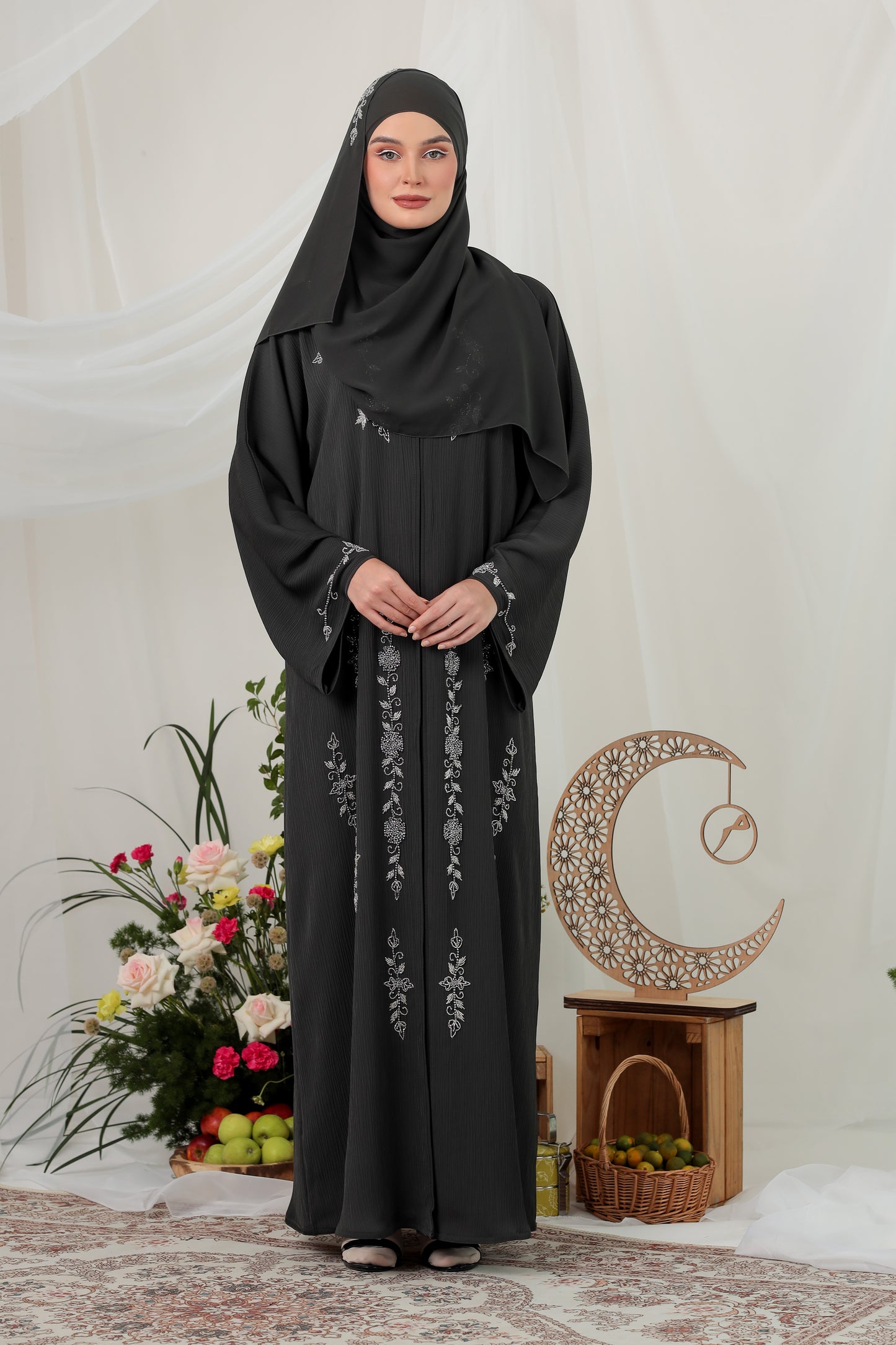 MAHAR ABAYA GREY