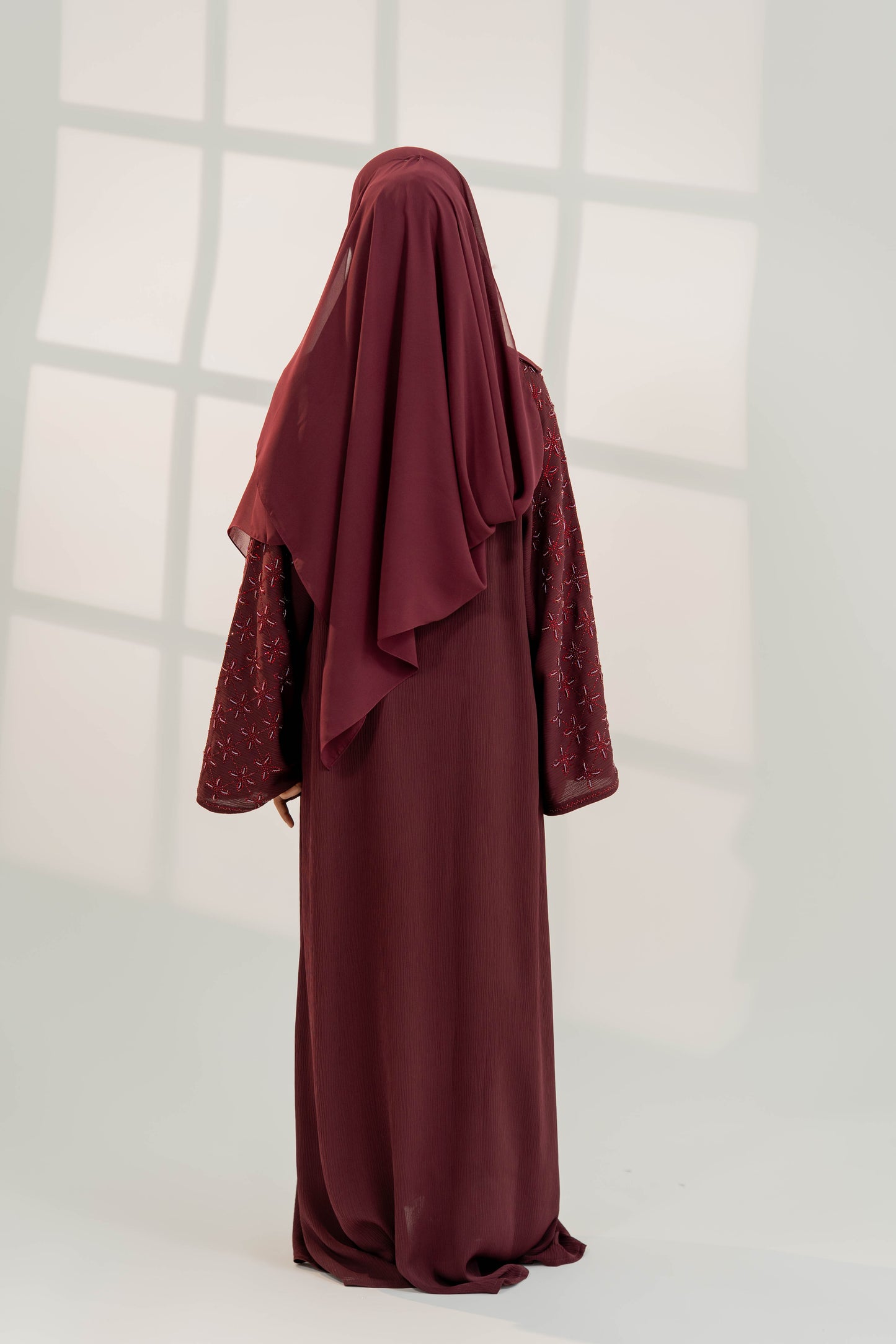 HAWA ABAYA BURGUNDY
