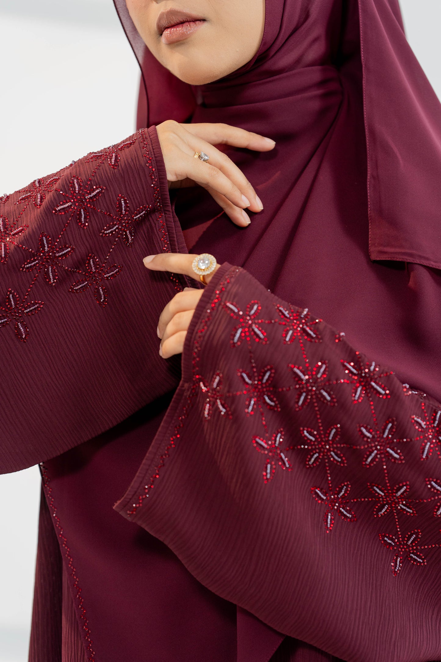 HAWA ABAYA BURGUNDY