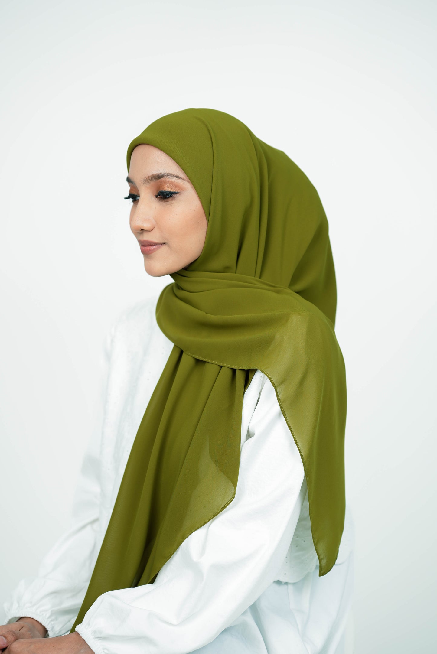 MALEEQA HIJAB GREEN OLIVE