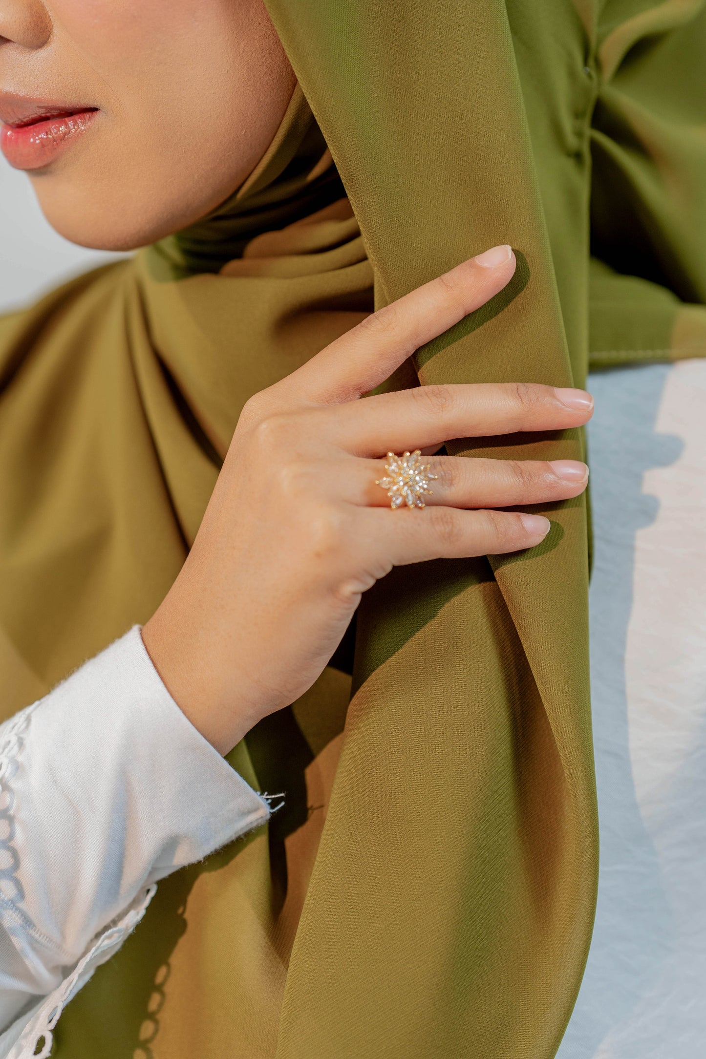 MALEEQA HIJAB GREEN OLIVE