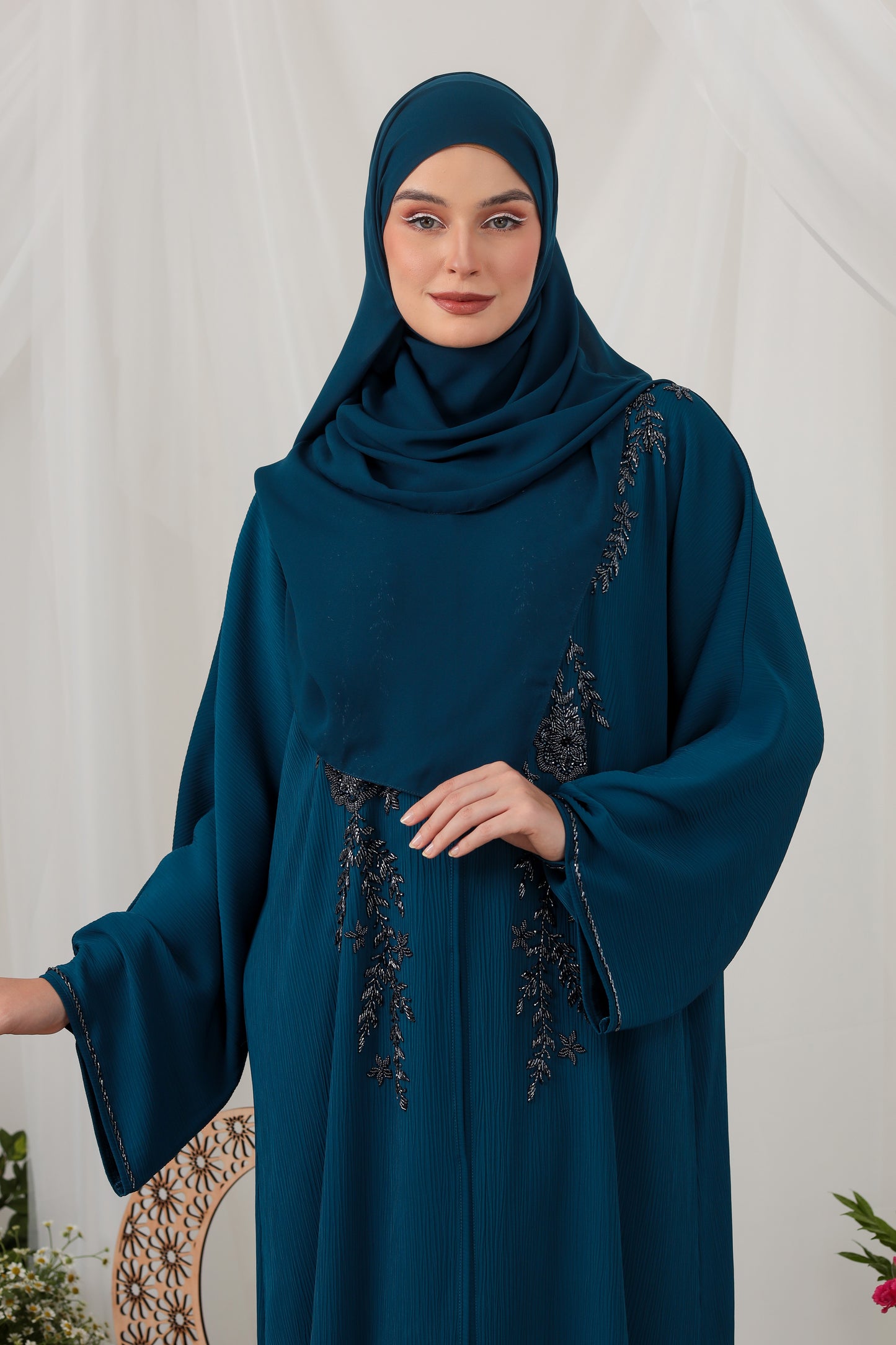 VANIA ABAYA TEAL BLUE
