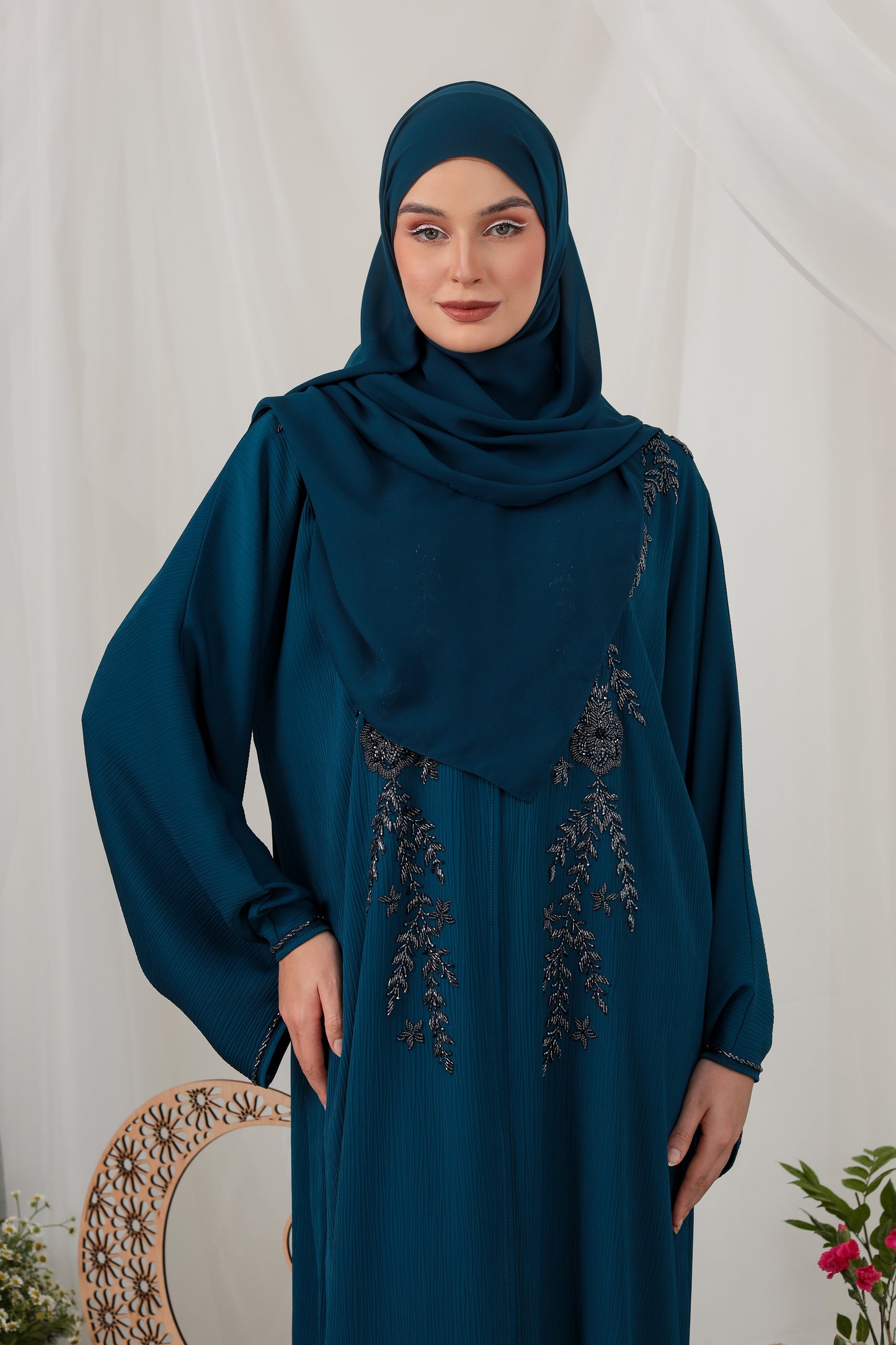 VANIA ABAYA TEAL BLUE