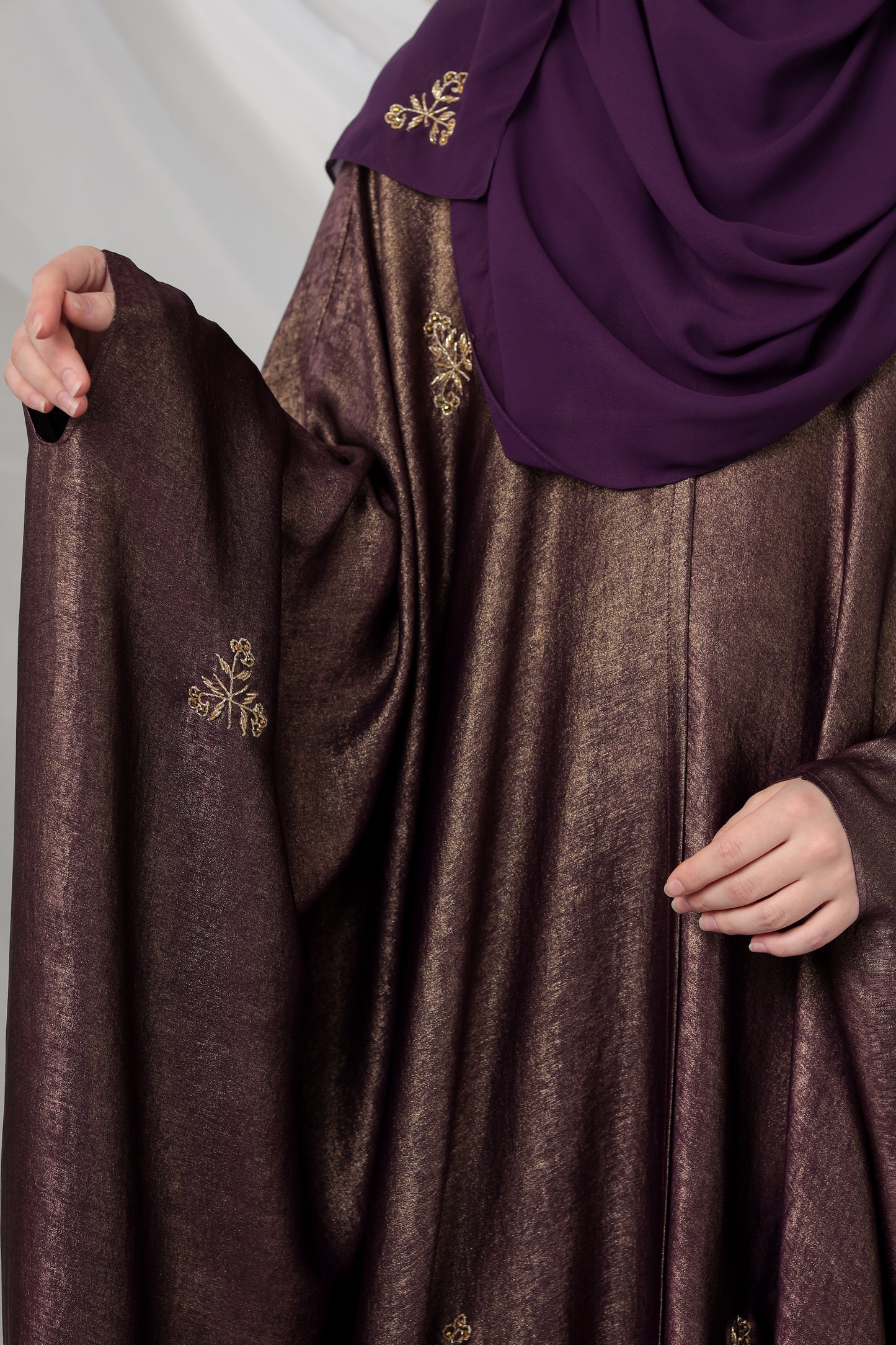 QAHEERA ABAYA PURPLE