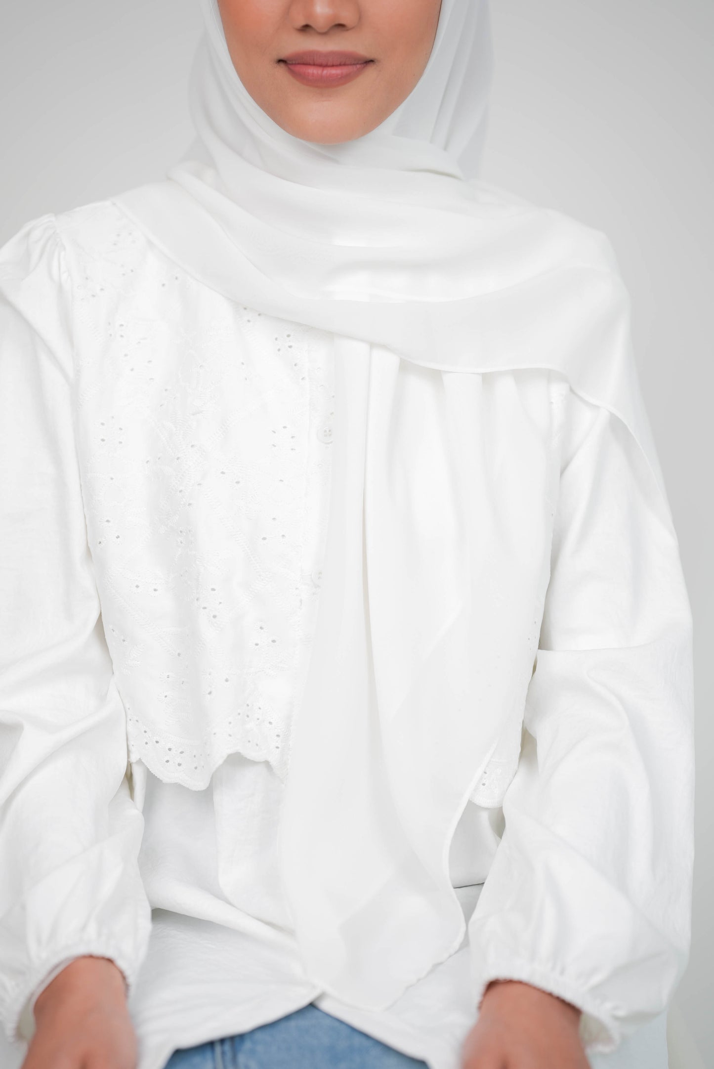 MALEEQA HIJAB WHITE