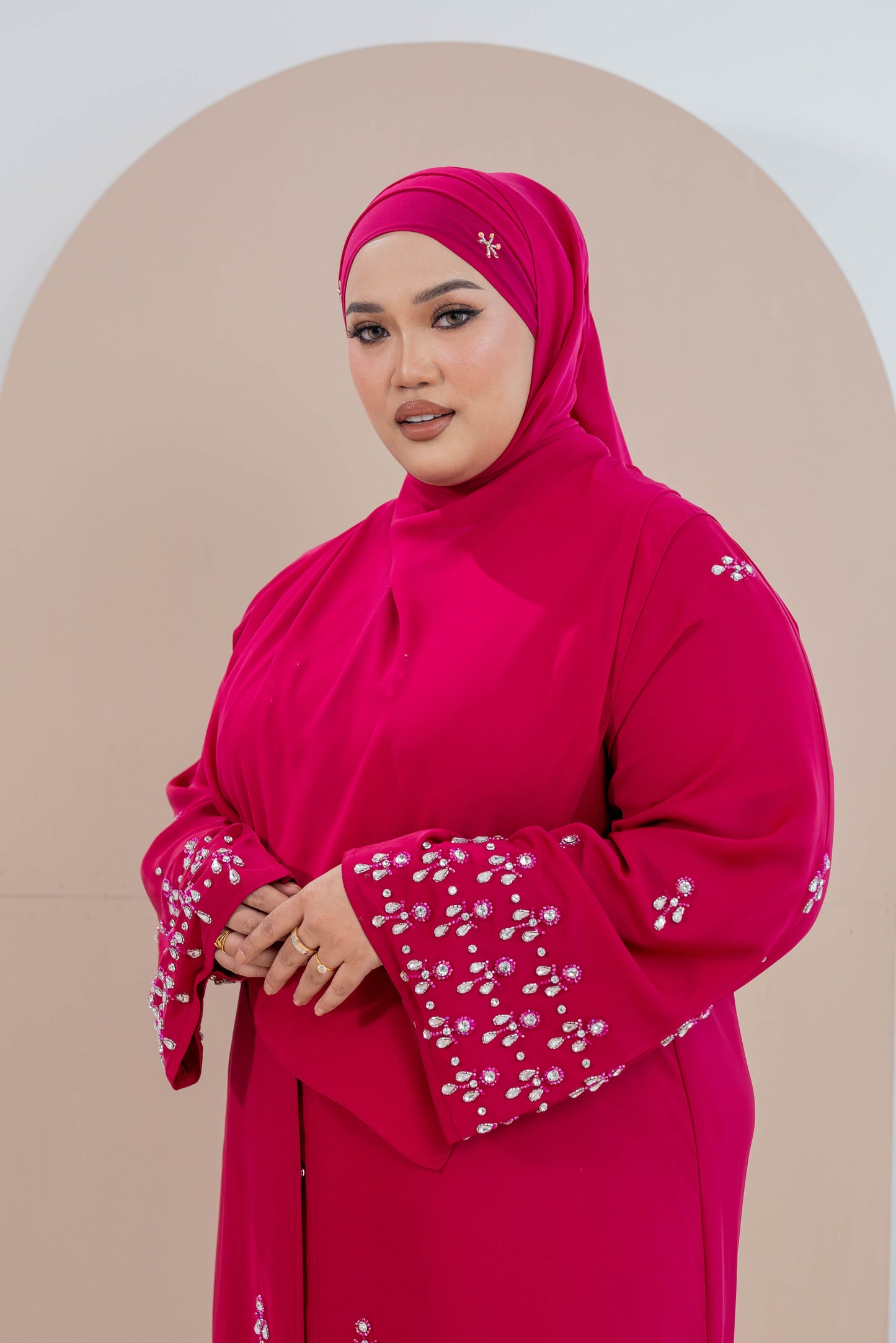KHEER ABAYA FUCHSIA PINK