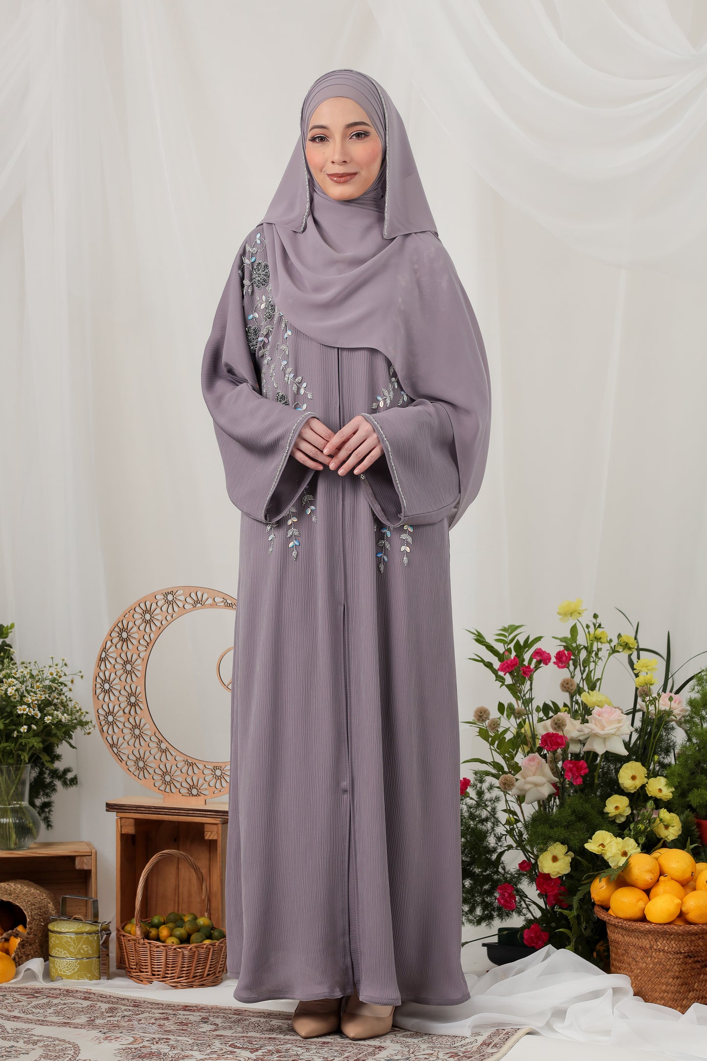 MAYRA ABAYA DUSTY PURPLE