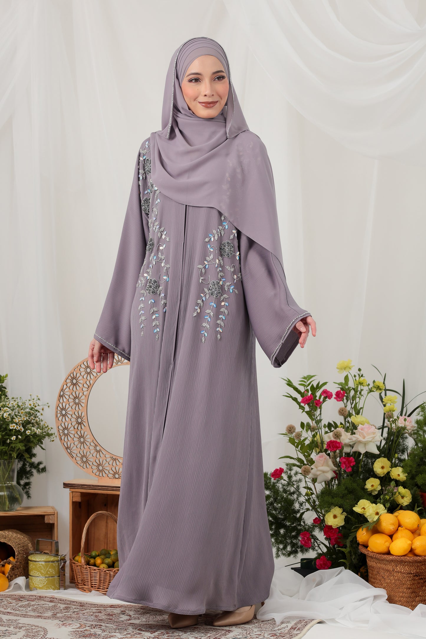 MAYRA ABAYA DUSTY PURPLE