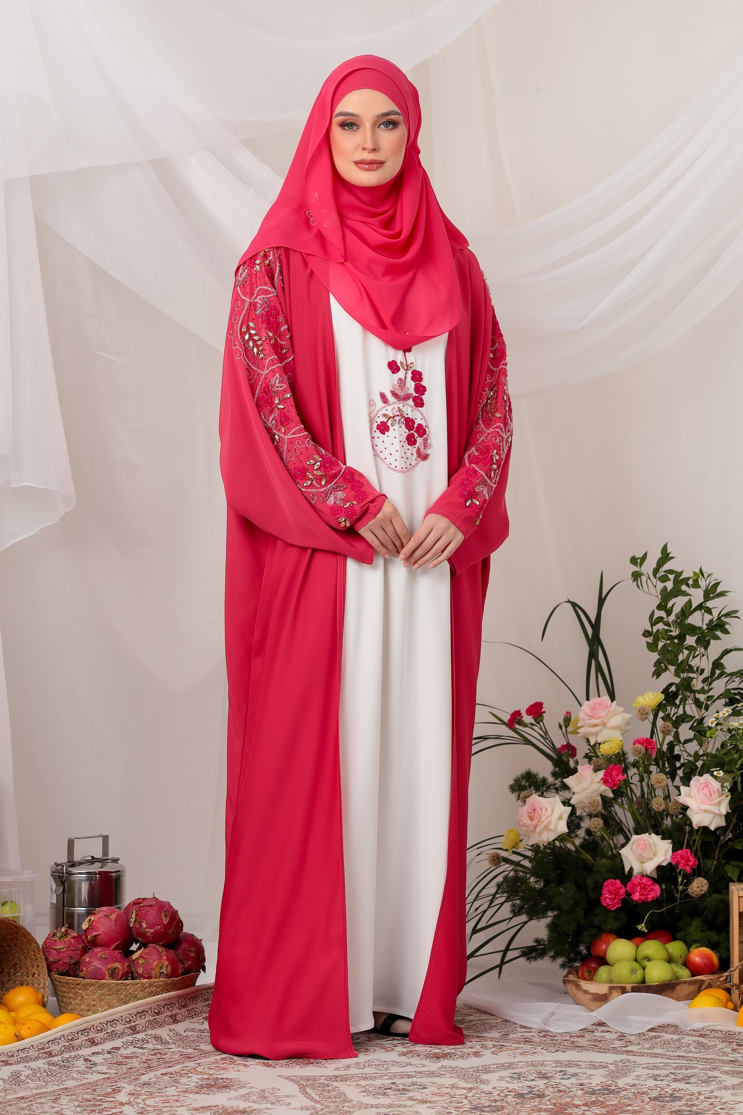 RUH ABAYA FUCHSIA PINK