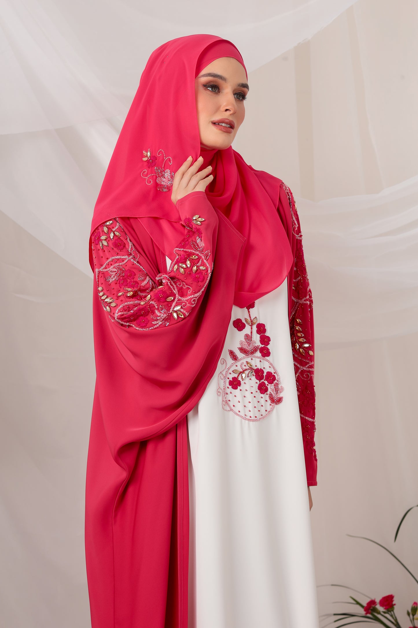 RUH ABAYA FUCHSIA PINK