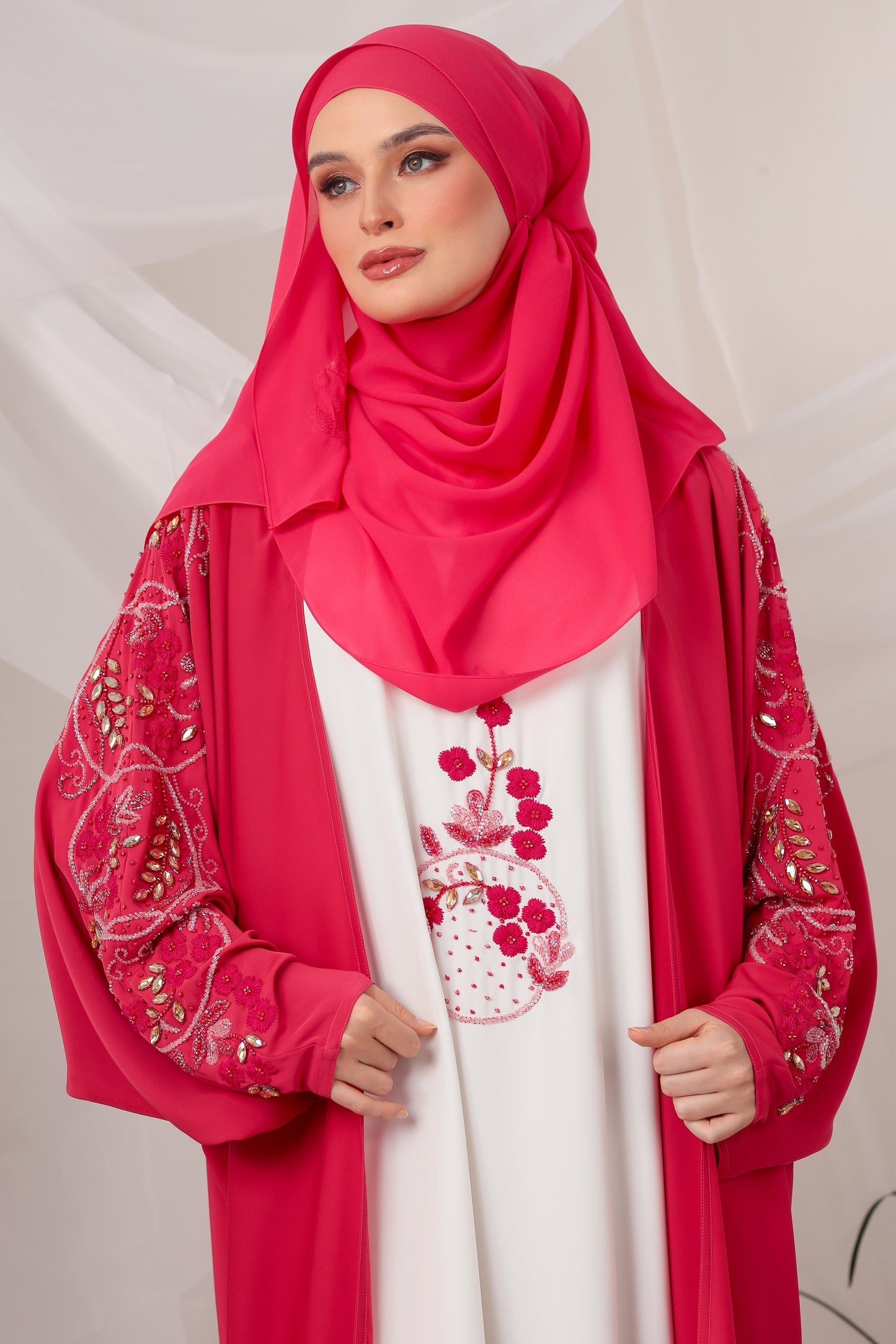 RUH ABAYA FUCHSIA PINK