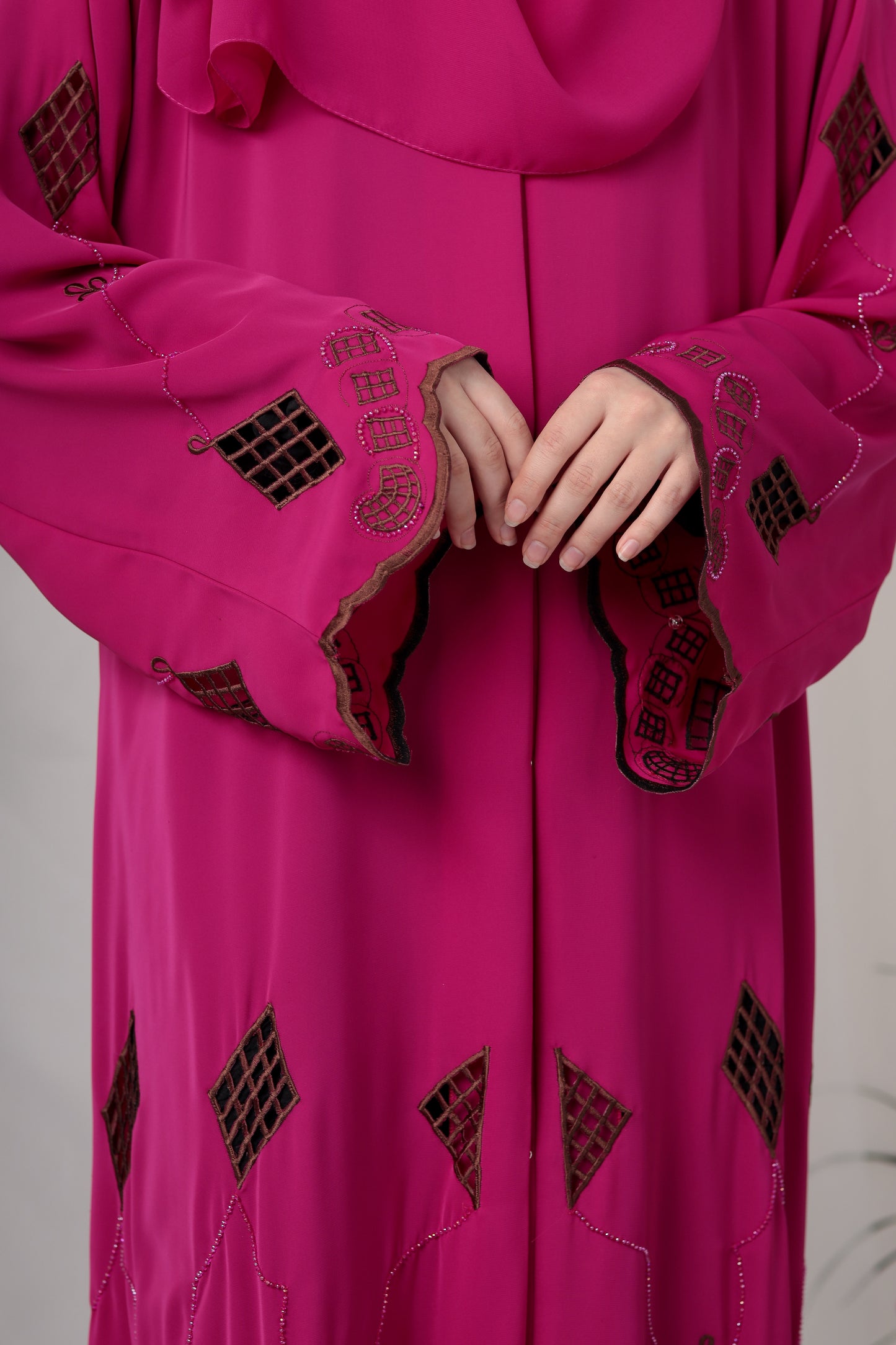 NASREEN ABAYA FUCHSIA PINK