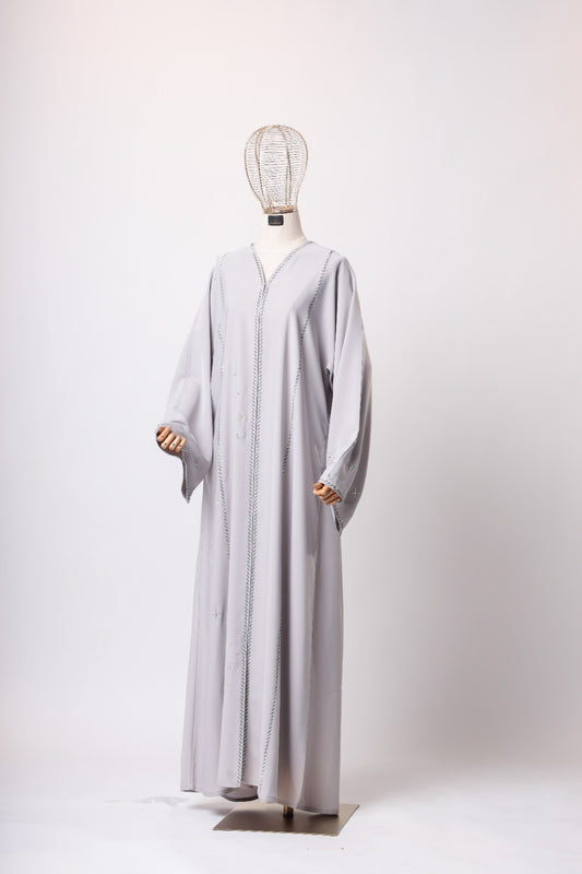 RAISHA ABAYA LIGHT GREY
