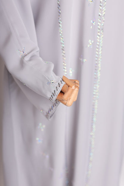 RAISHA ABAYA LIGHT GREY