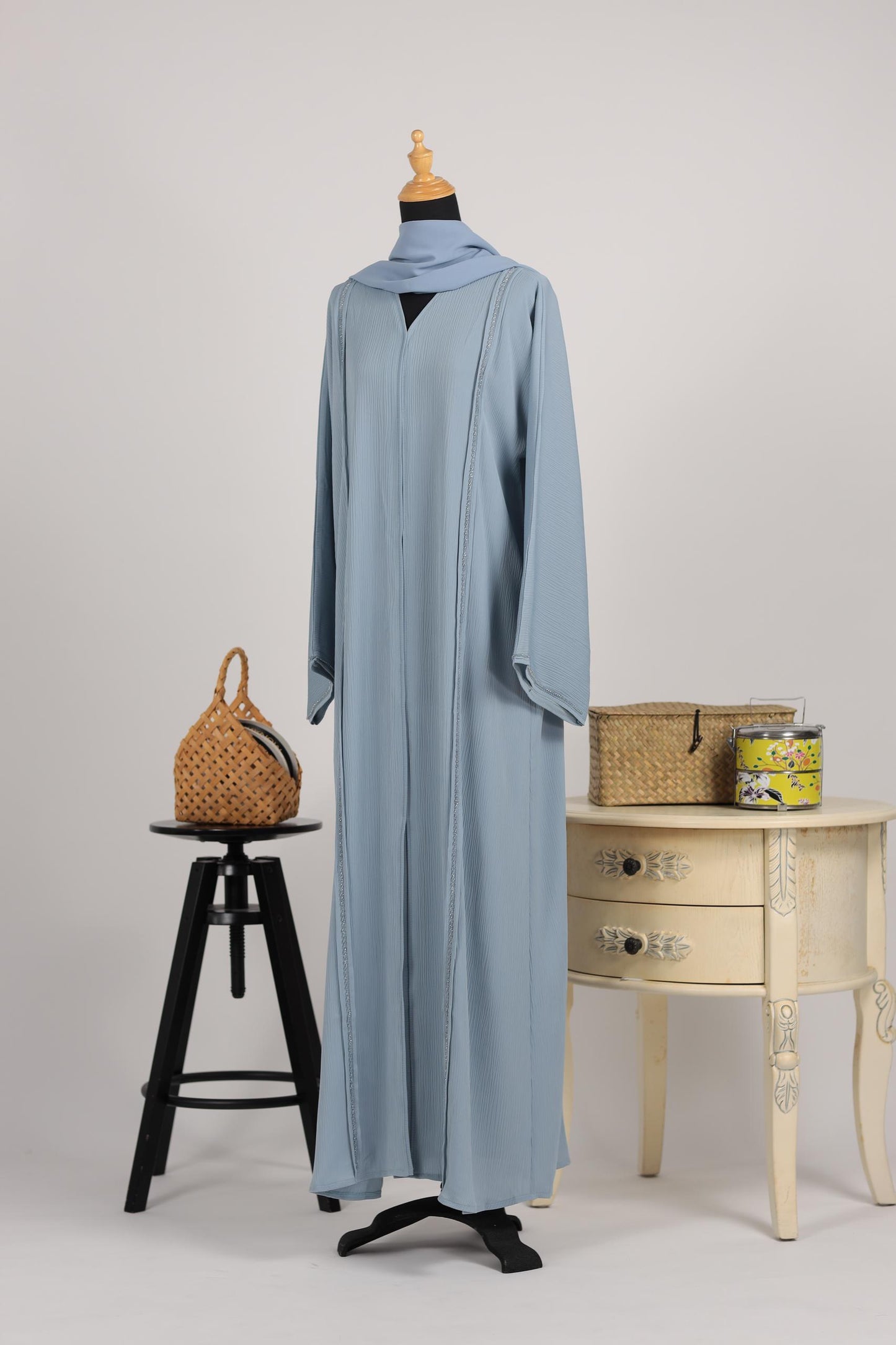 UZMA ABAYA DUSTY BLUE