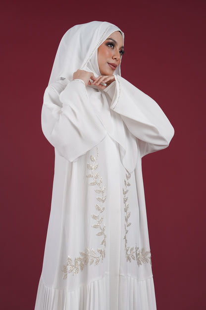 REYZAN ABAYA OFF WHITE