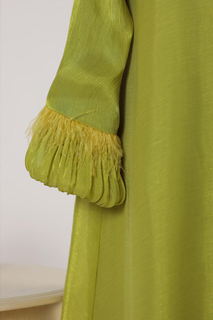 LAMEES ABAYA LIME GREEN