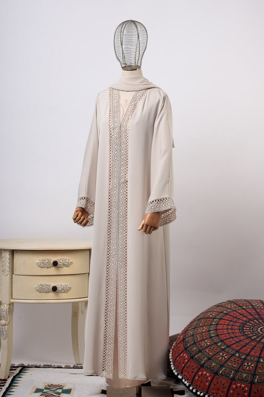 RENDA ABAYA BEIGE