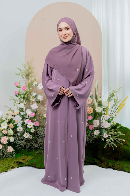 QALWA ABAYA DUSTY PURPLE