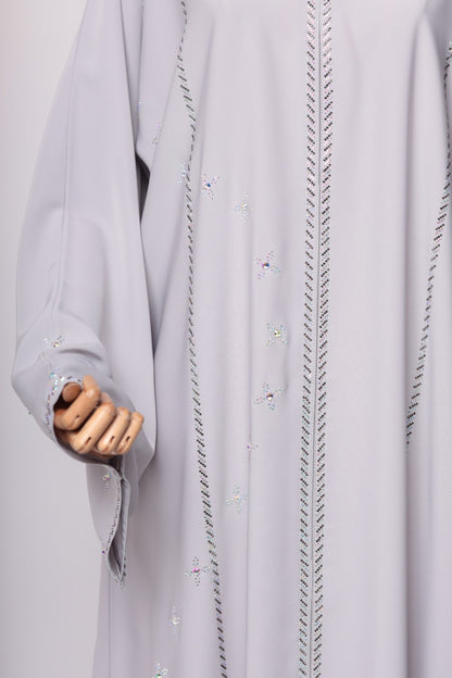 RAISHA ABAYA LIGHT GREY