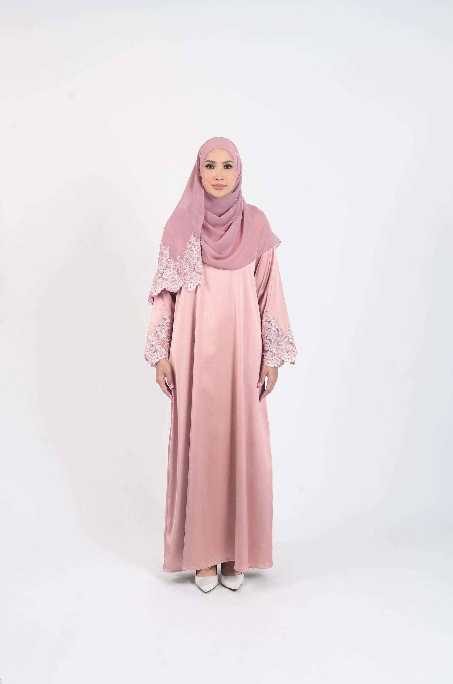 Jubah 'Abirah Dusty Pink