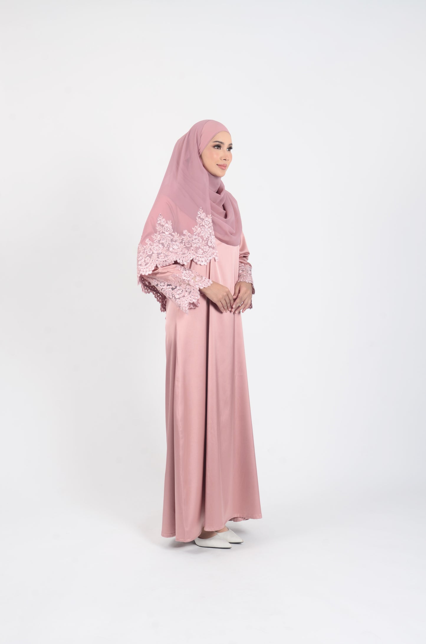 Jubah 'Abirah Dusty Pink