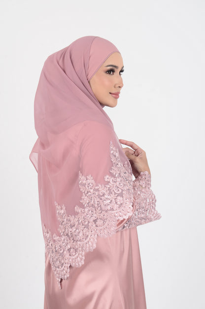 Jubah 'Abirah Dusty Pink