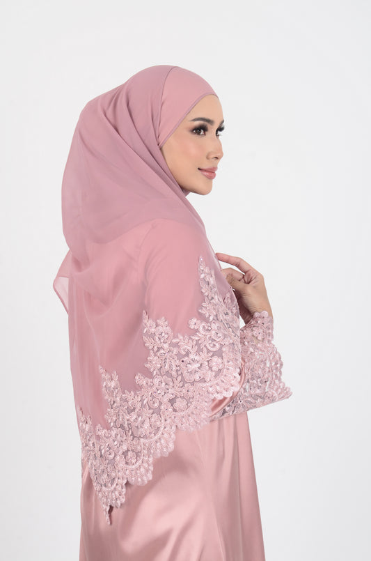 Jubah 'Abirah Dusty Pink