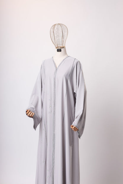 RAISHA ABAYA LIGHT GREY