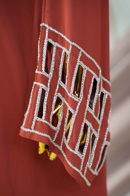 DINAR ABAYA BURNT ORANGE